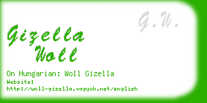 gizella woll business card